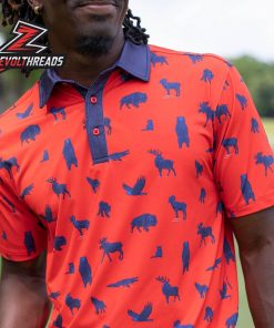 Breakfast Balls Americana Animals RSVLTS All-Day Polo Shirt