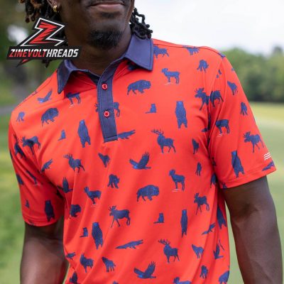 Breakfast Balls Americana Animals RSVLTS All-Day Polo Shirt