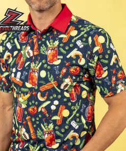 Breakfast Balls Bloody Awesome RSVLTS All Day Polo Shirt