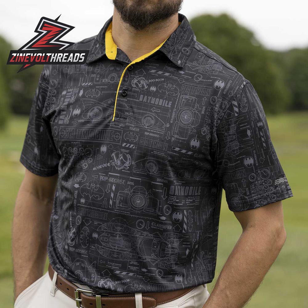 Batman 85th Anniversary Property Of Wayne Enterprises RSVLTS All-Day Polo Shirt