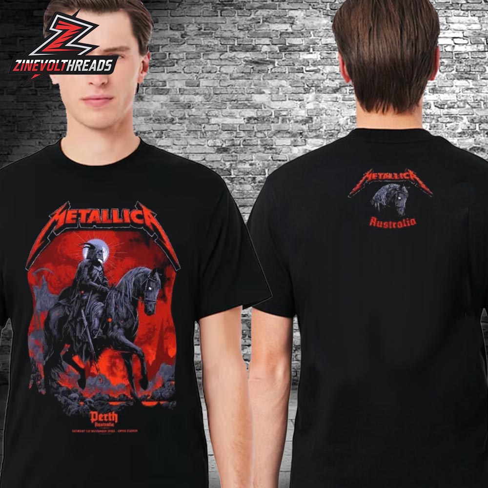 Metallica M72 World Tour 2025 Venue Tee Merch Pop Up Shop At Optus Stadium On Saturday November 1st 2025 Two Sided Classic T Shirt