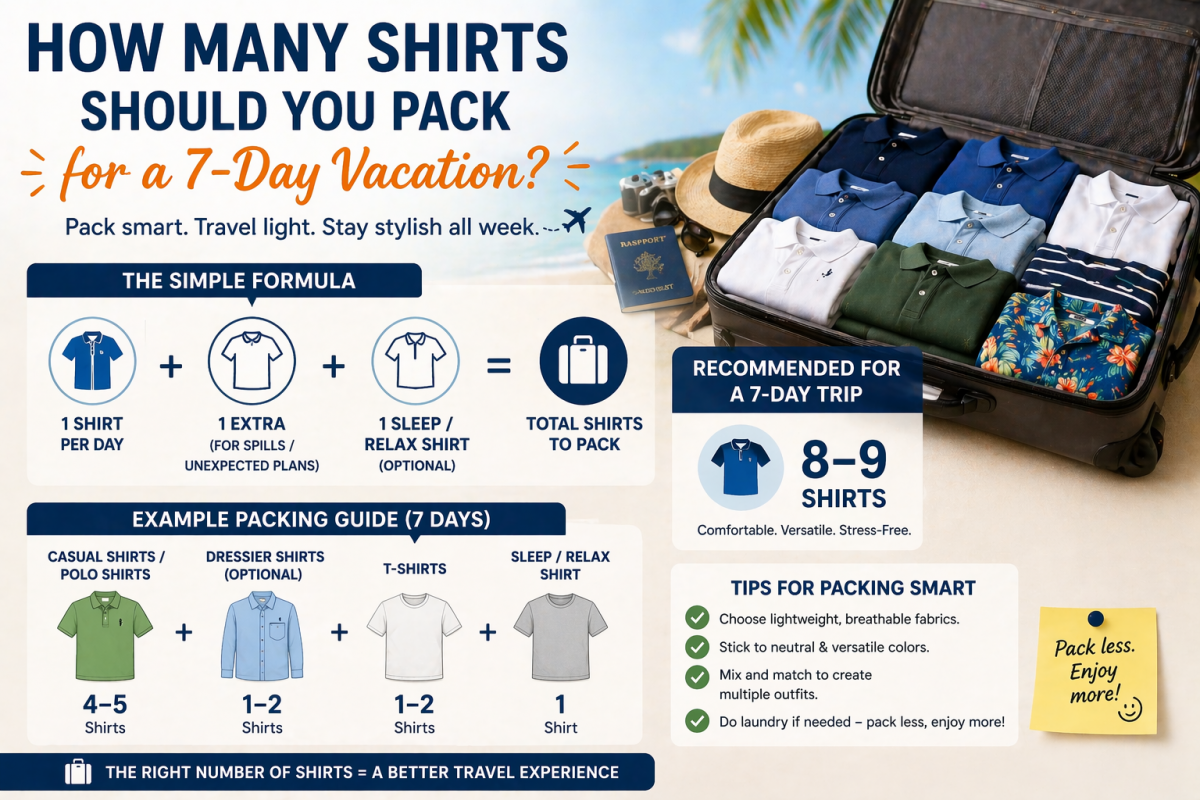 How Many Shirts Should You Pack for a 7-Day Vacation?