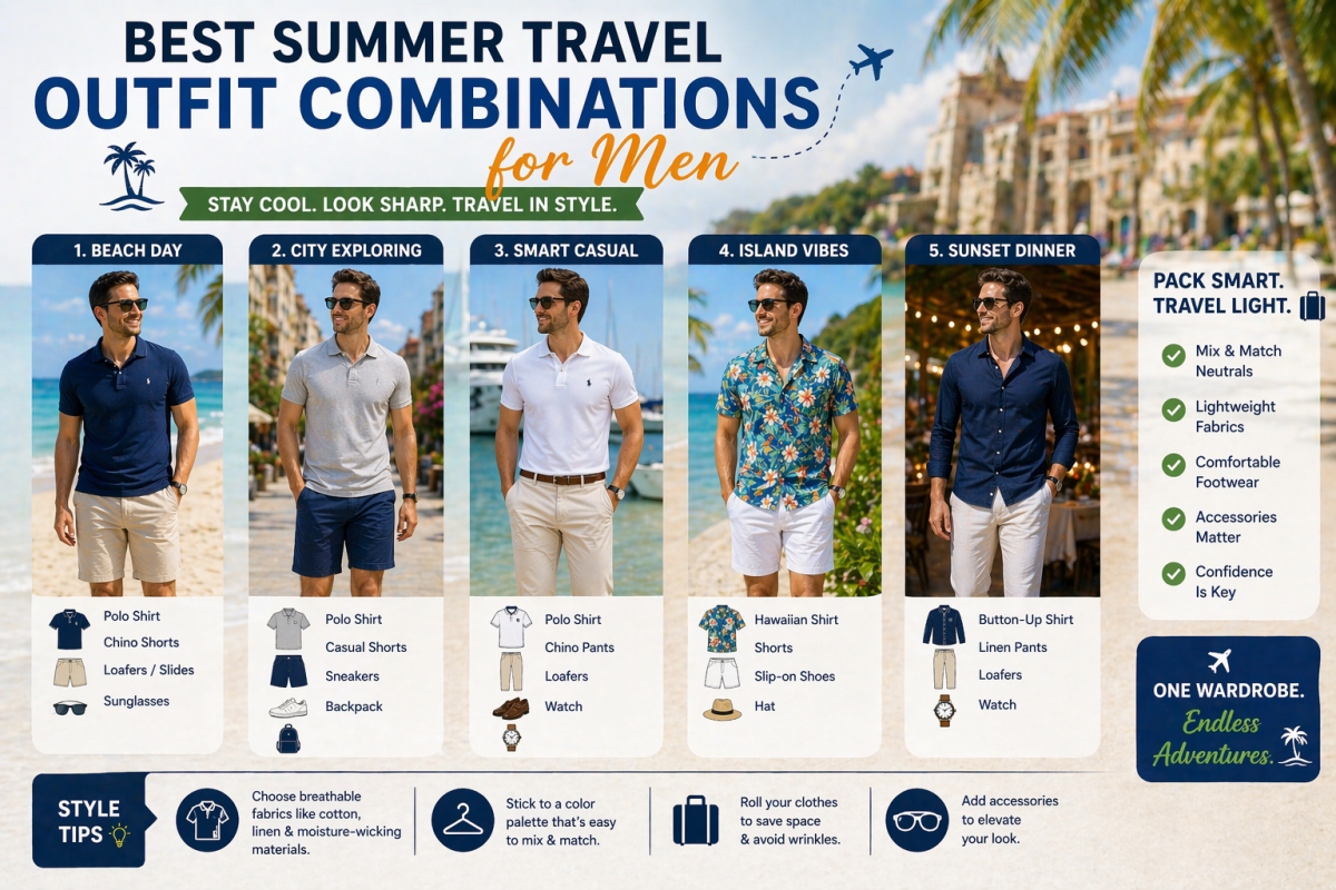 Best Summer Travel Outfit Combinations for Men