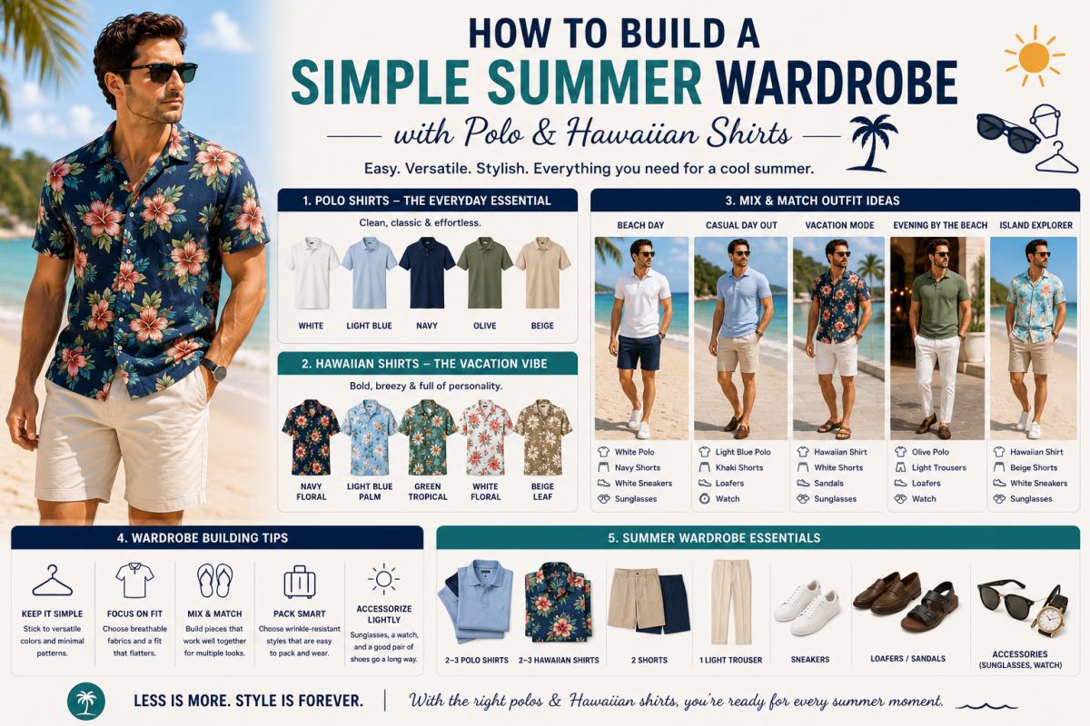 How to Build a Simple Summer Wardrobe with Polo & Hawaiian Shirts