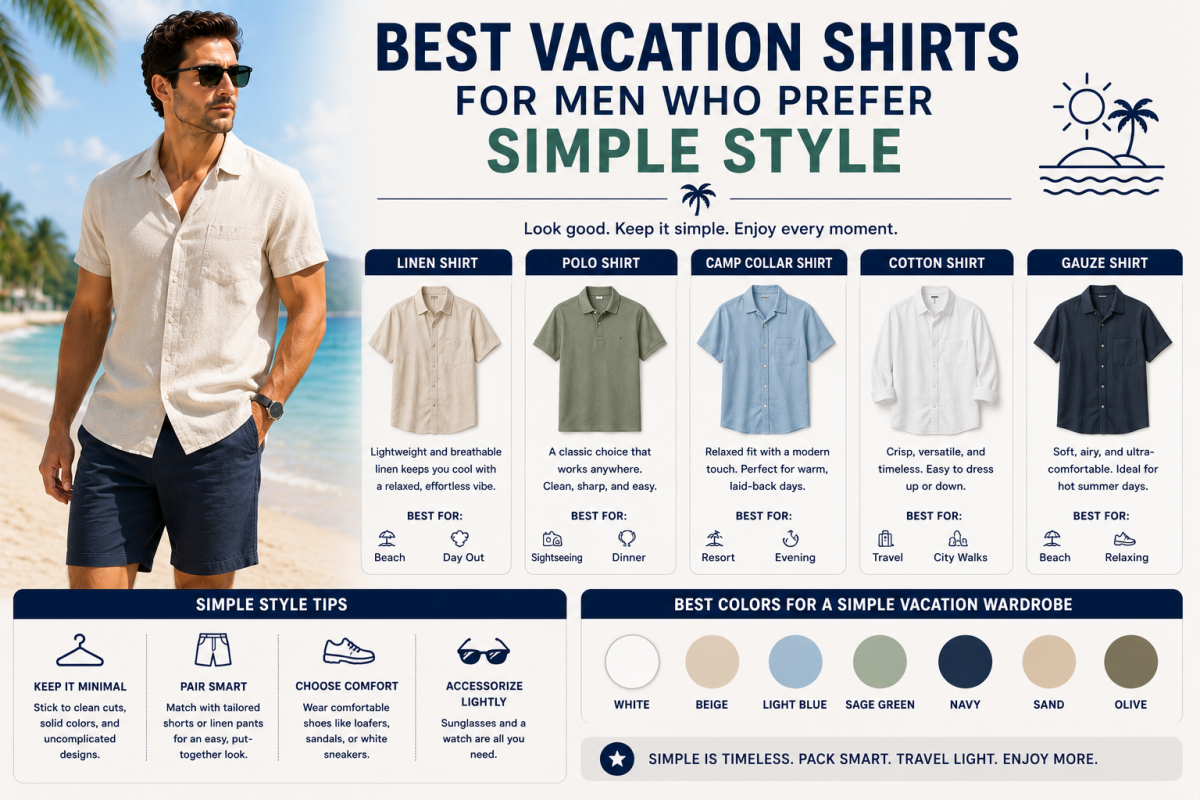 Best Vacation Shirts for Men Who Prefer Simple Style